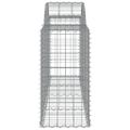 vidaXL Oblúkové gabionové koše 7 ks 200x50x80/100cm pozinkované železo
