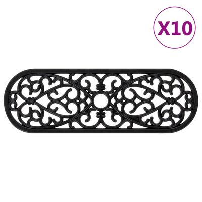 vidaXL Schodiskové stupne 10 ks 25x75 cm guma