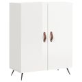 vidaXL Vysoká skrinka lesklá biela 69,5x34x180 cm spracované drevo