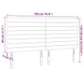 vidaXL Čelo postele s LED ružové 180x5x118/128 cm zamat