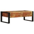 vidaXL Konferenčný stolík s 3 zásuvkami, recyklovaný masív 100x50x35cm