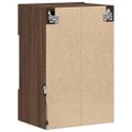 vidaXL Nástenné skrinky s LED osvetlením pre TV 2 ks hnedý dub 40x30x60,5cm