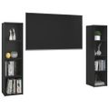 vidaXL TV skrinky 2 ks čierne 142,5x35x36,5 cm drevotrieska