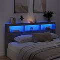 vidaXL Skrinka na čelo postele s LED dub sonoma 220x17x102 cm