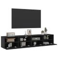 vidaXL TV nástenné skrinky 2 ks čierne 80x30x30 cm kompozitné drevo
