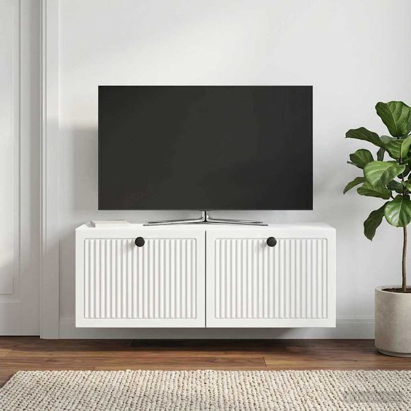 vidaXL Nástenná TV skrinka Biela 78,5 x 31 x 30 cm Kompozitné drevo