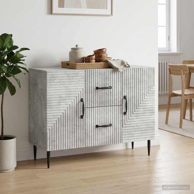vidaXL Servírovacia skriňa so zásuvkou Betónovo sivá 89 x 34,5 x 60 cm