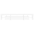 vidaXL TV skrinka s LED svetlami biela 230x36,5x40 cm