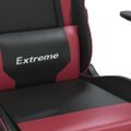 vidaXL Herná stolička čierna a vínová umelá koža