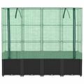 vidaXL Vyvýšený záhon s krytom na skleník, ratanový vzhľad 160x40x153 cm
