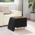 vidaXL Ottoman s Úložným Priestorom Čierny 40 x 40 x 45 cm Zamat