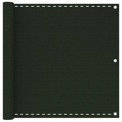 vidaXL Balkónová markíza tmavozelená 90x400 cm HDPE