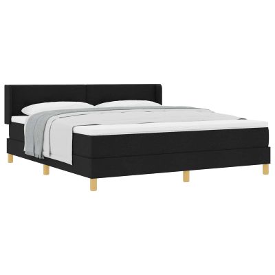 vidaXL Posteľ s pružinovým rámom Čierna 200 x 180 cm látka