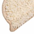 vidaXL Schodové rohože 10 ks 56x17x3 cm krémové, polkruhové