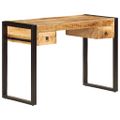 vidaXL Stôl z mangovníkového dreva s 2 zásuvkami 110x50x77 cm