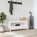 vidaXL Lavica do predsiene biela 100x28x45 cm masívne borovicové drevo