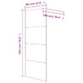 vidaXL Sprchová zástena čierna 80x195 cm polopriehľadné ESG sklo