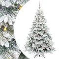 vidaXL Umelý vianočný stromček s 300 LED-i Biela 180 cm PE a PVC