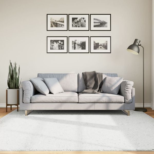 vidaXL Koberec OVIEDO, krátky vlas, sivý 200x200 cm