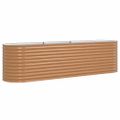 vidaXL Zvýšený záhon Hnedá 320 x 80 x 81 cm Oceľ