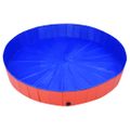 vidaXL Skladací bazén pre psov červený 200x30 cm PVC