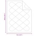 vidaXL Zimný prehoz 200 x 155 x 5 cm Zima Polyester Biela Priedušná