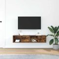 vidaXL TV stolíky 2 ks dymový dub 60x31x25,5 cm spracované drevo