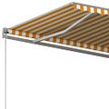 vidaXL Samostatne stojaca automatická markíza 400x300 cm žlto-biela