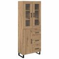 vidaXL Highboard 2 ks Remeselný dub 69,5 x 34 x 180 cm