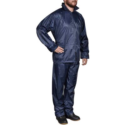 vidaXL Pánsky 2-dielny pršiplášť s kapucňou, XXL, námornícka modrá