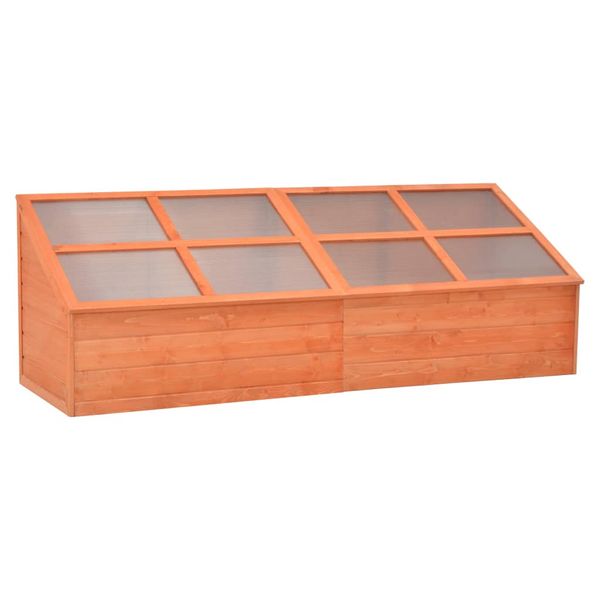 vidaXL Skleník, drevo 180x57x62 cm