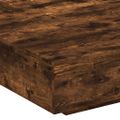 vidaXL Konferenčný stolík s LED svetlami dymový dub 100x100x31 cm