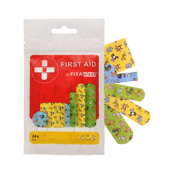 FIXAPLAST 1818 FIRST AID KIDS náplasť (24 rôznych kusov)