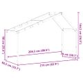 vidaXL Strecha na detskú posteľ 213x85,5x144,5 cm borovicový masív