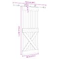 vidaXL Posuvné dvere NARVIK Prírodná a čierna 80 x 210 cm (152,5 cm)