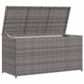 vidaXL Záhradný úložný box, sivý 120x50x60 cm, polyratan