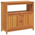 vidaXL Záhradný konzolový stolík 80x35x75 cm akáciové masívne drevo