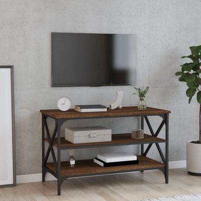 vidaXL TV skrinka hnedý dub 80x40x50 cm spracované drevo