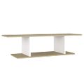 vidaXL Nástenná TV skrinka dub sonoma a biela 103x30x26,5 cm