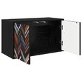vidaXL Nástenný TV kabinet OMMEN 69 x 33 x 40 cm Čierny dub