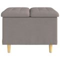 vidaXL Ottoman s Úložným Priestorom Sivohnedá 60 x 60 x 45 cm látka