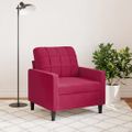 vidaXL Kreslo vínovo-červené 60 cm zamat