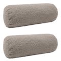 vidaXL Poťah na podložku 2 pcs HEERLEN Svetlosivá Ø 15 x 40 cm Bouclé