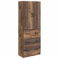 vidaXL Sada skríň 2 ks 66 x 34,5 x 87 cm Kompozitné drevo Staré drevo