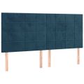 vidaXL Posteľný rám boxsping s matracom tmavomodrý 180x200 cm zamat