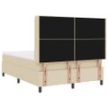 vidaXL Posteľ s pružinovým rámom s vankúšom Krémová 190 x 140 cm látka
