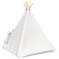 vidaXL Psí teepee s vankúšom Biela 50 x 50 x 60 cm Polyester
