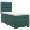 vidaXL Posteľ boxspring s matracom Tmavozelená 100 x 200 cm Zamat