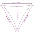 vidaXL Slnečná plachta 160 g/m² trojuholníková pieskovaná 4,5x4,5x4,5 m HDPE