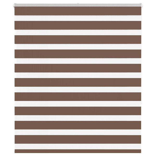 vidaXL Zebra roleta hnedá 120x150 cm šírka látky 115,9cm polyester